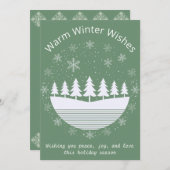 非エレガント教派的ミントグリーンホリデーカード シーズンカード (正面/裏面)