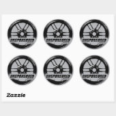 非スポンサーのドライバーホイールステッカー ラウンドシール (シート)