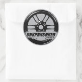 非スポンサーのドライバーホイールステッカー ラウンドシール (バッグ)