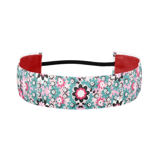 非スリップまたは滑ることフローラヘッドバンド – スタイリッシュ快適 アスレチックヘッドバンド (正面)