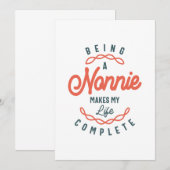 非ニーのおかげで私の人生は満たされている 母の日 招待状 (正面/裏面)