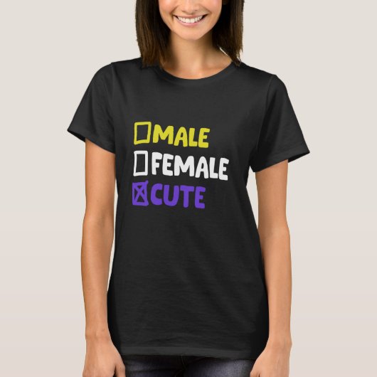 非バイナおもしろいリおよびトランスジェンダー4 Tシャツ (正面)