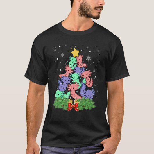 非バイナおもしろいリプライドとGenderqueer Axolotl杭 Tシャツ (正面)
