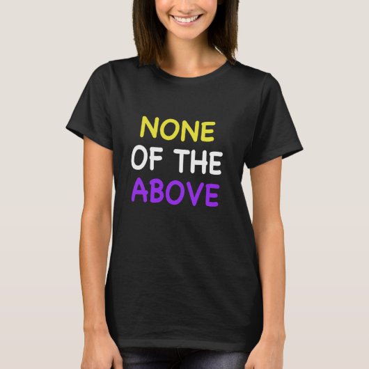 非バイナおもしろいリプライドGenderqueer Tシャツ (正面)