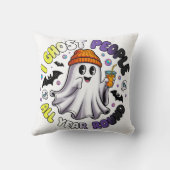 非バイナリおかしなハロウィーン – I幽霊の人々 クッション (裏面)