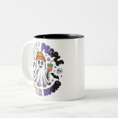 非バイナリおかしなハロウィーン – I幽霊の人々 ツートーンマグカップ (正面左)