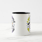 非バイナリおかしなハロウィーン – I幽霊の人々 ツートーンマグカップ (中央)