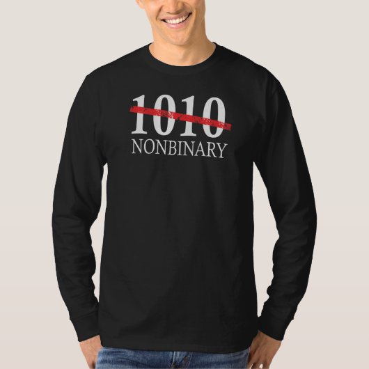 非バイナリコードソーシャル受け入れ引用文 Tシャツ (正面)