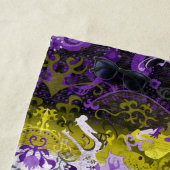 非バイナリドラゴンダマスク – 非バイナリプライドフラグ ビーチタオル (インサイチュ)