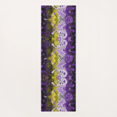 非バイナリドラゴンダマスク – 非バイナリプライドフラグ ヨガマット (裏面)