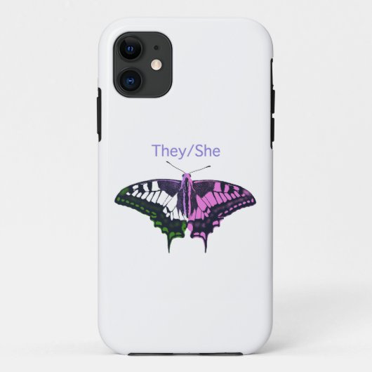 非バイナリフラグアゲハチョウ蝶 Case-Mate iPhoneケース (裏面)