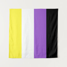 非バイナリフラグスクエアLGBT タペストリー