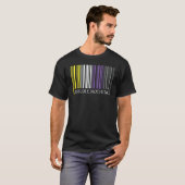 非バイナリフラグバーコードエンビープライドNを仮定 Tシャツ (正面フル)