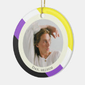 非バイナリフラグプライドギフト写真オーナメント セラミックオーナメント (左)