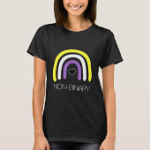 非バイナリフラグRainbow Enby Genderqueer非バイナリ Tシャツ (正面)