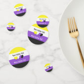 非バイナリプライドフラグとハート コンフェッティ (グループ)