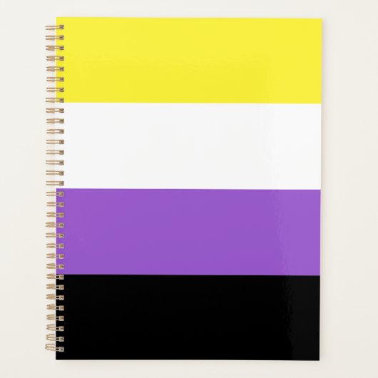 非バイナリプライドフラグモダン プランナー手帳 (正面)