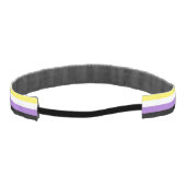 非バイナリプライドフラグ アスレチックヘッドバンド (裏面)