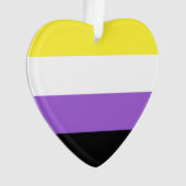 非バイナリプライドフラグ オーナメント (正面)