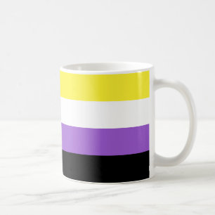 非バイナリプライドフラグ コーヒーマグカップ