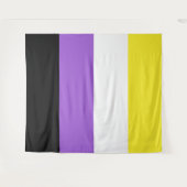 非バイナリプライドフラグ タペストリー (正面(横))