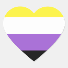 非バイナリプライドフラグ ハートシール