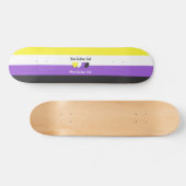 非バイナリプライドフラグ(ハート) スケートボード (横)