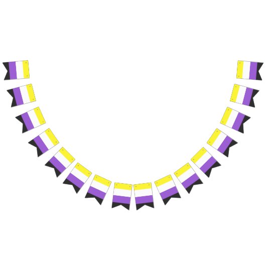 非バイナリプライドフラグ バンティングフラッグ (全)