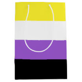 非バイナリプライドフラグ ミディアムペーパーバッグ (正面)