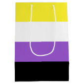 非バイナリプライドフラグ ミディアムペーパーバッグ (裏面)