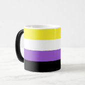 非バイナリプライドフラグ モーフィングマグカップ (正面左)