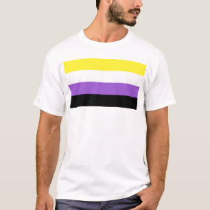 非バイナリプライドフラグ Tシャツ