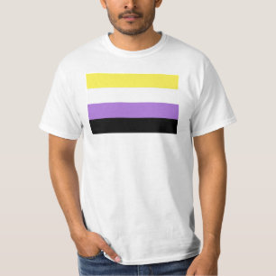 非バイナリプライドフラグ Tシャツ