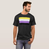 非バイナリプライドフラグ Tシャツ (正面フル)