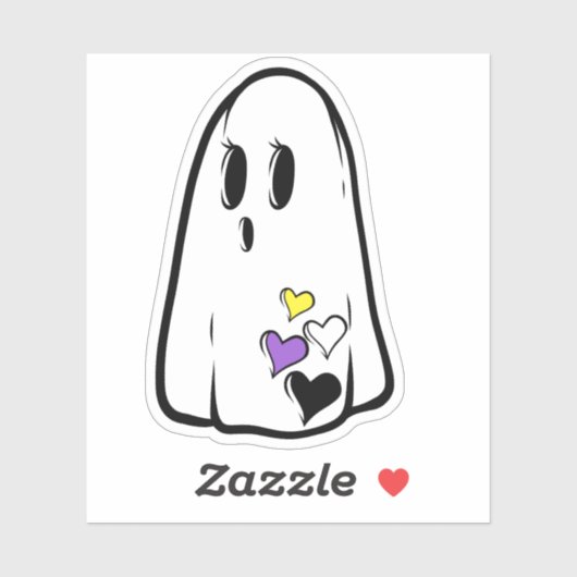 非バイナリプライド幽霊 シール (シート)