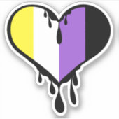 非バイナリプライド滴下ハート シール (正面)