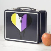 非バイナリプライド滴下ハート メタルランチボックス (インサイチュ)