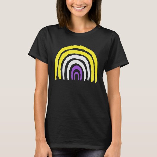非バイナリプライド虹 Tシャツ (正面)