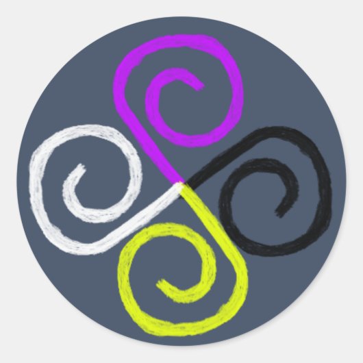 非バイナリプライド ラウンドシール (正面)