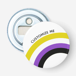 非バイナリレインボー非バイナリフラグのカスタム 栓抜き