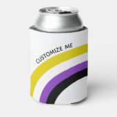 非バイナリレインボー非バイナリフラグのカスタム 缶クーラー (缶裏面)