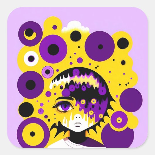 非バイナリー円スタンプ スクエアシール (正面)