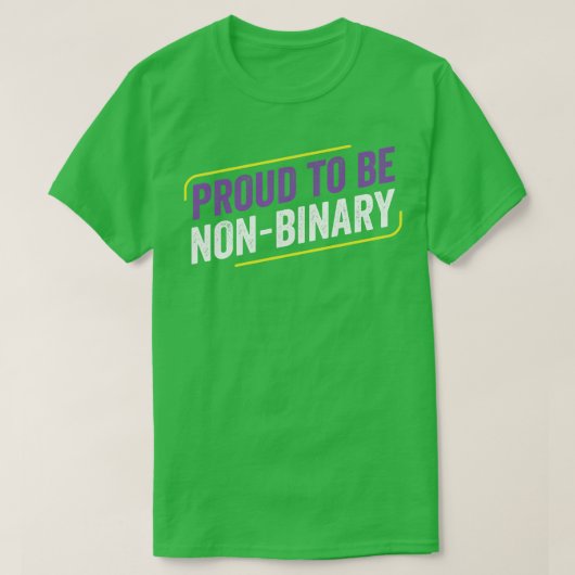 非バイナリ誇りを持ったLGBT Enby Non Bina Tシャツ (デザイン正面)