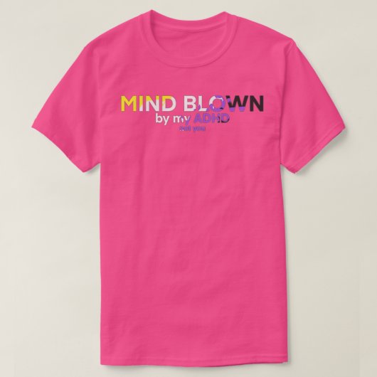 非バイナリADHDマインド吹 Tシャツ (デザイン正面)