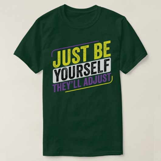 非バイナリBe Yours彼らはLGBTエンビー非バイナリを調整する Tシャツ (デザイン正面)