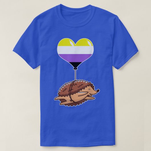 非バイナリHedgehogの性別ID非バイナリgnd Tシャツ (デザイン正面)