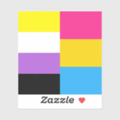 非バイナリPansealデュアルプライドフラグラップトップ シール (シート)