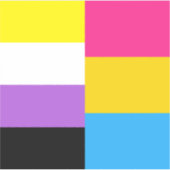 非バイナリPansealデュアルプライドフラグラップトップ シール (正面)