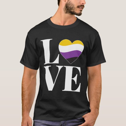 非バイナリPriのGenderfluid 'Love'Agenderギフト Tシャツ (正面)