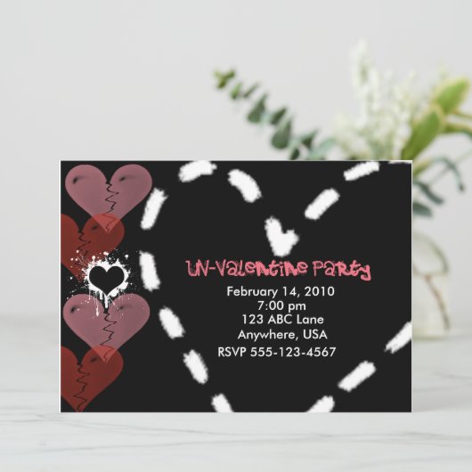 非バレンタインのパーティの招待状 招待状 (スタンド正面)